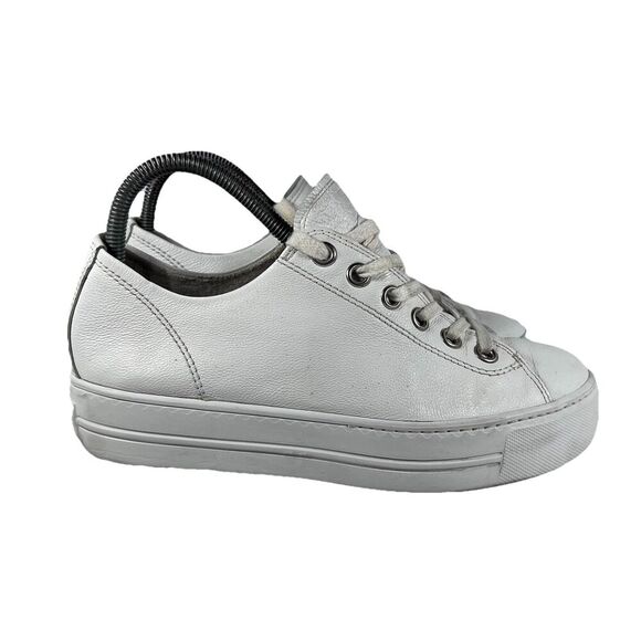 Paul Green Shoes - Paul Green Hadley Platform Lace Up Sneakers Super Soft Triple White Women's 5.5